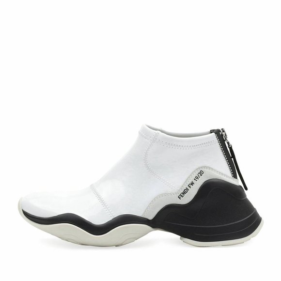 Fendi Technice Mid Top Sneaker White Size 37 - Picture 2 of 4